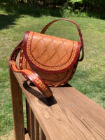 Laced shoulder bag